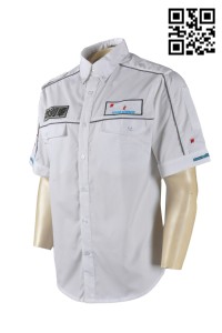 DS035 團體鏢隊服 設計訂造 車隊服鏢隊衫 雙胸袋 繡花Logo鏢隊衫 鏢隊衫專門店